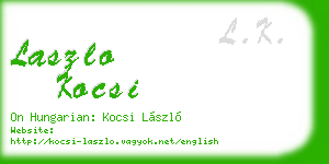 laszlo kocsi business card