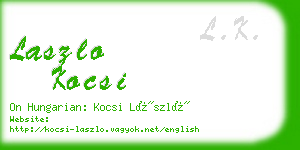 laszlo kocsi business card